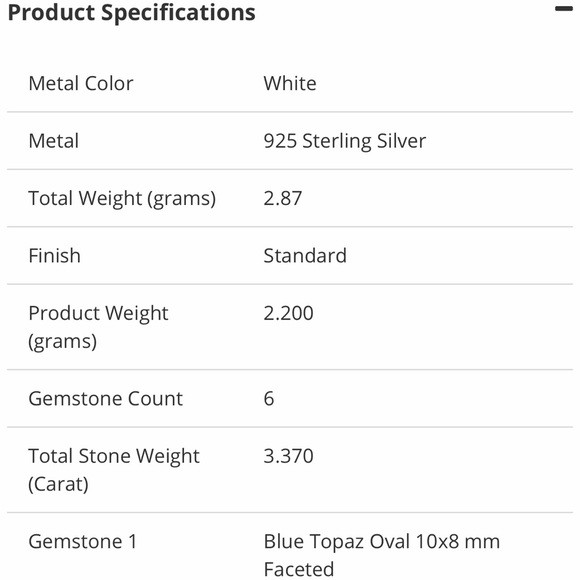 925 STERLING SILVER BLUE TOPAZ & ZIRCON PENDANT - Picture 5 of 6